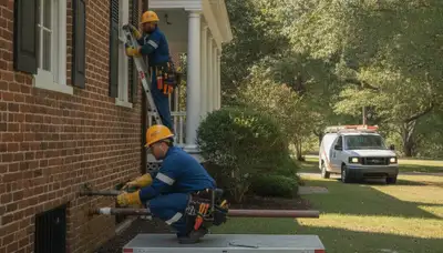 Plumber repairing a pipe in Virginia Beach, VA for emergency plumbing service