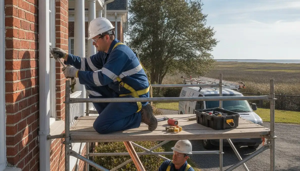 Plumber repairing a sink in Virginia Beach, VA for plumbing repair service