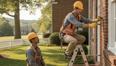 Virginia Beach, VA plumber repairing a leak with professional plumbing tools and service van