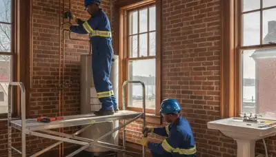 Virginia Beach VA plumber repairing a pipe for residential plumbing service