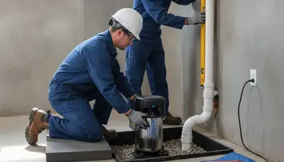 Sump pump installation service in Virginia Beach, VA for home flood protection
